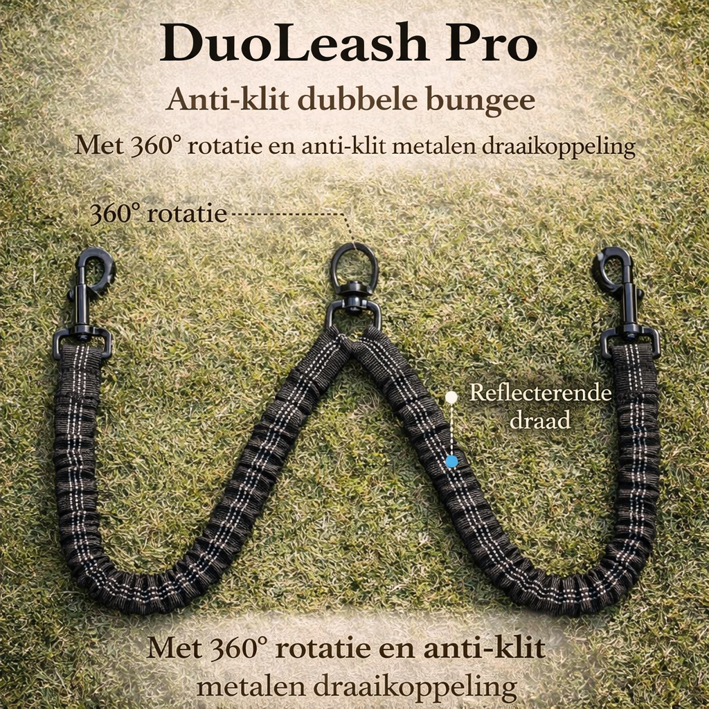 DuoLeash - Comfort & controle voor 2 honden