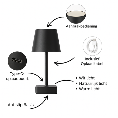 Luxe Draadloze Tafellamp