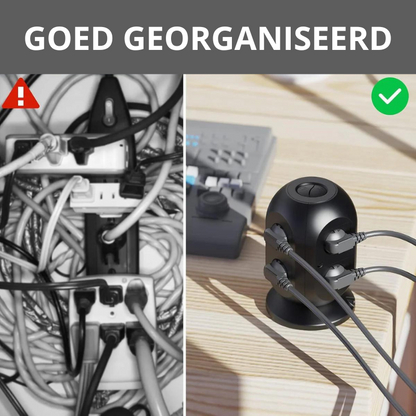 Stekkerdoos met 4 USB Aansluitingen en 8 Stopcontacten