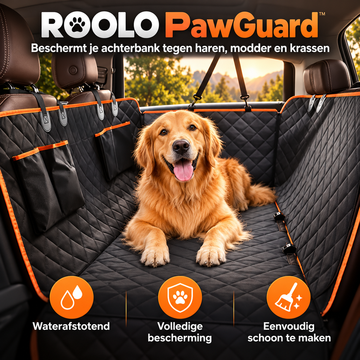 PawGuard - Waterdichte Achterbankbeschermer voor Honden